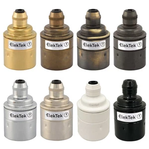 ElekTek E27 Edison ES Pendant Cord Grip Light Lamp Bulb Holder Socket - Picture 1 of 22