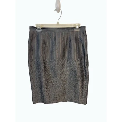 Falda Lápiz Magaschoni Nylon Mezcla Seda Oliva 40 EE. UU. Talla 8 10 Foto 1 de 4