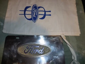 Ford Oval Emblem Novelty License Plate Ford Motor Co. & Ford $Money$ Bag used - Picture 1 of 8
