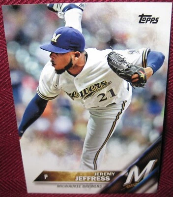 2016 TOPPS #544 JEREMY JEFFRESS BASE CARD NM-MT - Image 1 of 2