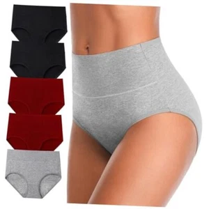 High Waisted Womens Underwear Cotton Underwear Full X-Large Multicolor - Picture 1 of 8