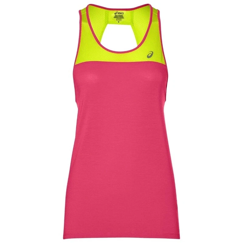 ASICS Women's Loose Strappy Singlet (Pink/Yellow)  X- Small - Image 1 of 1
