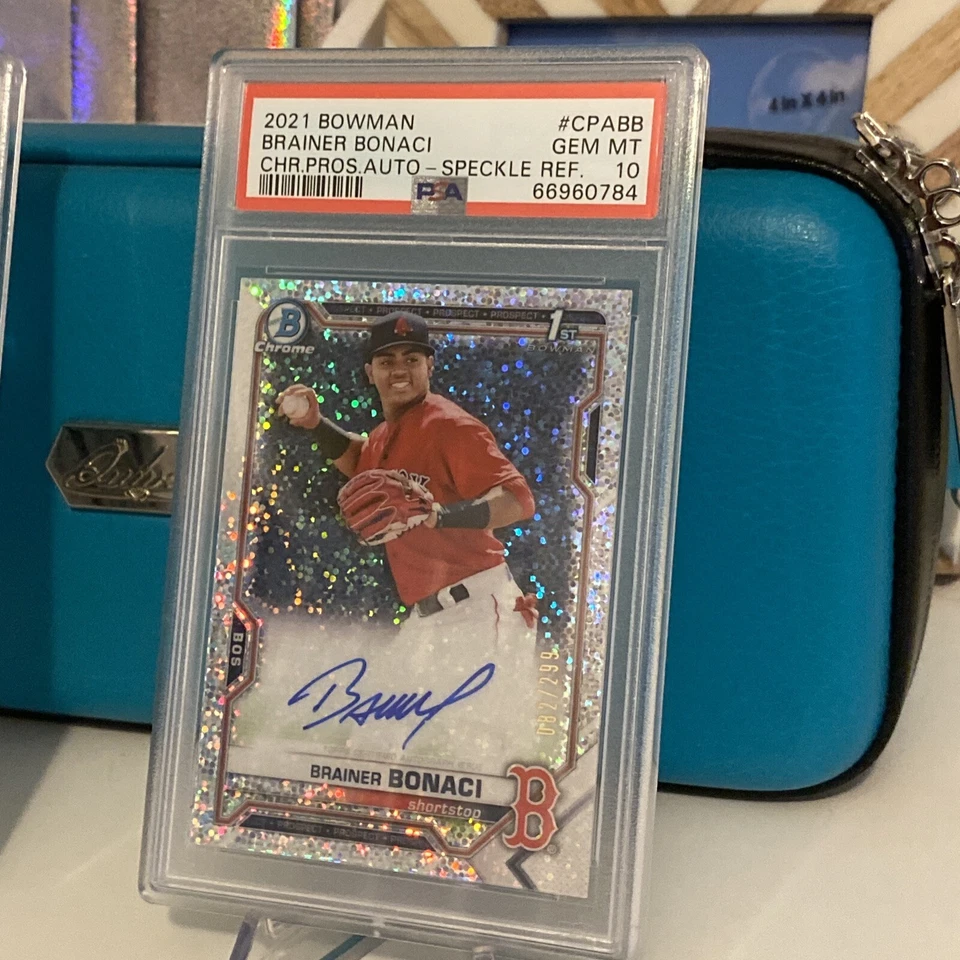 2021 Bowman Chrome Brainer Bonaci Speckel Refractor Auto PSA 10 💥⚾️📈 - Image 1 of 1