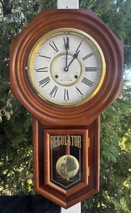 Vintage Mid Century Waltham Long Drop School Regulator Wall Clock - SEE VIDEO - Picture 1 of 14
