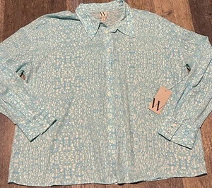 Camisa Worthington para mujer talla 2XL con botones manga larga multicolor nueva con etiquetas - Imagen 1 de 4