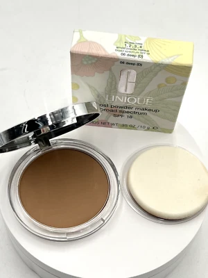 SEMI-NEW CLINIQUE Almost Powder Makeup Broad Spectrum SPF 18 Matte 06 DEEP  10 g - Image 1 of 4