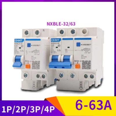 Circuit Breakers RCD RCBO 6A-63A, 1P+N 2P 3P 3P+N 4P NXBLE-63 Weather Resistant - Image 1 of 4