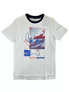 Art Class Disney's Lilo & Stitch Girl's Ivory Stitch T-Shirt w/Pocket - NWT - Picture 1 of 3