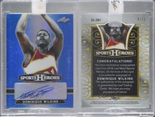 2018 Leaf Metal Sports Heroes Blue /15 Dominique Wilkins #BA-DW1 Auto HOF