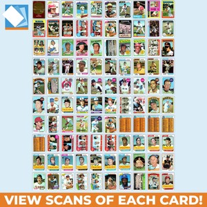 Vintage Baseball Cards Lot of 100 Baseball Mixed Years/Sets Pete Rose Carl Yaz