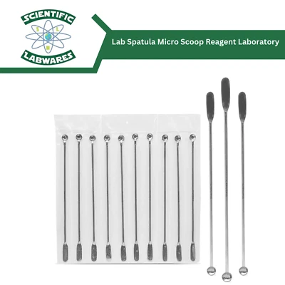 Scientific Labwares Stainless Steel Lab Spatula Micro Scoop Reagent Laboratory