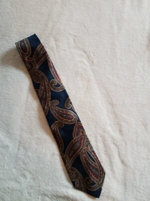 Harve Benard Tie Pure Silk Green & Browns Artistic Paisley Floral design 3.75"  Foto 1 de 4