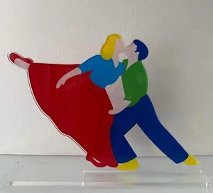 Dance with me Marco Lodola Oper Skulptur Ständer SIEBDRUCK Plexiglas 37x27x7 - Bild 1 von 1