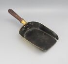 Well Used & Repaired Antique Brass Scoop with Wooden Handle - Farmhouse Kitchen