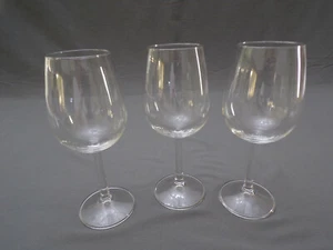 3 Vintage Kristall Stiel Weingläser Mundgeblasen Klar Elegant 7-1/2" 10oz b23 - Bild 1 von 6