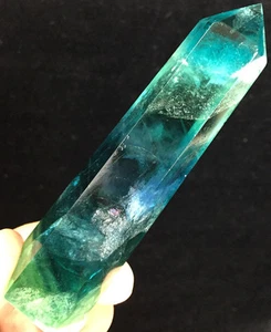 183g  Natural Fluorite Quartz Crystal Point Healing ic2829 - Picture 1 of 11