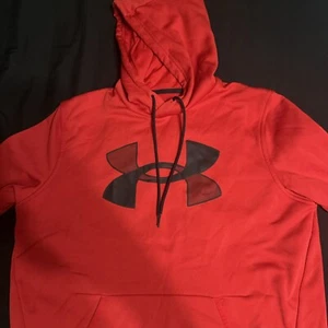 Under Armour Hoodie Mens SMALL Red Sweatshirt Pullover ColdGear Accepting Offers - Picture 1 of 7