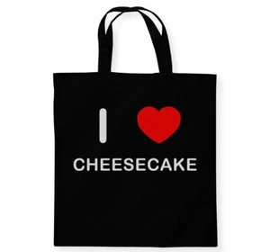 Bolso de compras de algodón reutilizable Cheese Cake I Love - Imagen 1 de 8