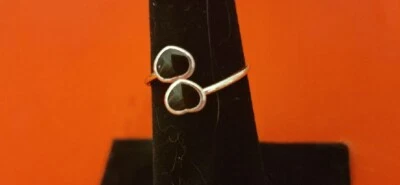 Silver Ring With 2 Hearts SR5 - Image 1 of 2