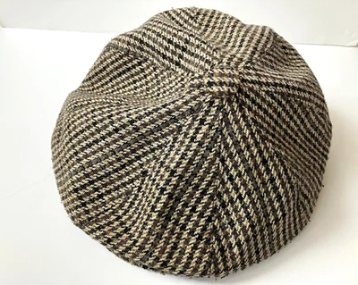 Boné plano Country Gentleman Newsboy Cabbie tweed marrom.  Chapéu Jaxon tamanho XL - Imagem 1 de 3