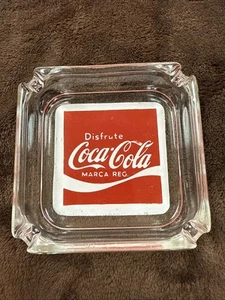 Vintage Coca-Cola Ashtray - Disfrute Coca-Cola Marca Reg. Preowned No Chips - Picture 1 of 5