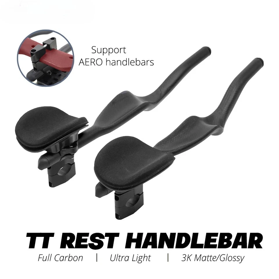 Bicicleta de Carretera Triatlón Contrarreloj Aero Manillar Carbono Mate/Brillante Resto Barra TT Foto 1 de 4