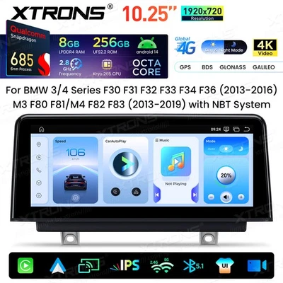 10,25" 8G+256GB Android 14 Autoradio für BMW F30 F31 F32 F34 Global 4G 1920*720 - Bild 1 von 4