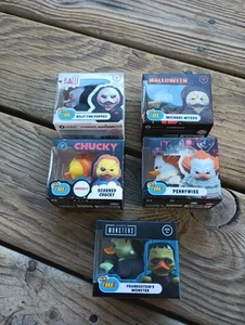 Mini Tubbz Creature IT Clown Saw Frankenstein Michael Monsters Rubber Duck Set - Picture 1 of 4
