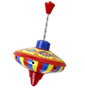 Juguetes nostálgicos carrusel de hojalata giratorio Schylling vintage para niños - Imagen 1 de 9