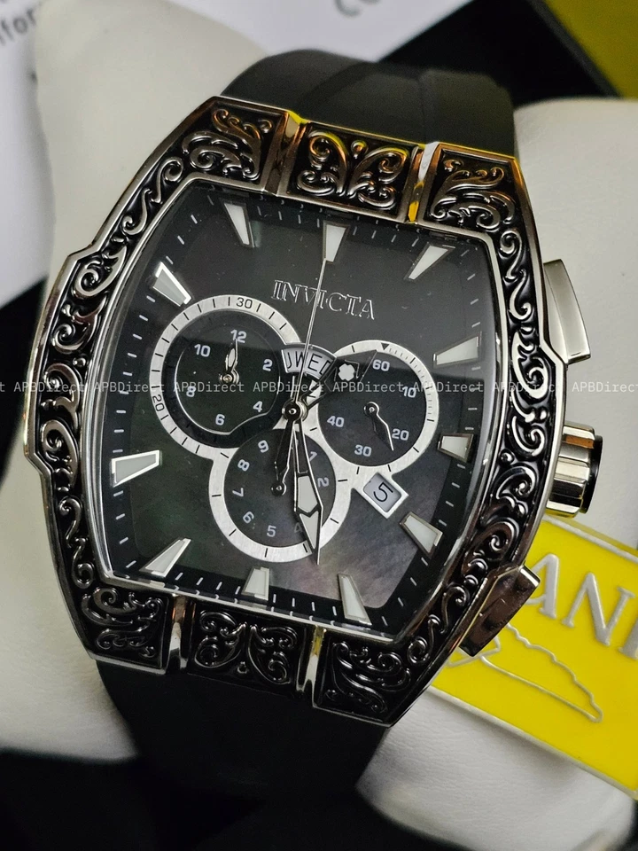 Invicta - S1 Rally - EXCALIBUR Swiss 5050.E Chronograph Silver Blk - mens watch