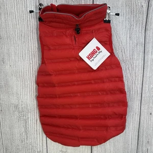 Kong Dog Coat MED Red Parachute Puffer Jacket Insulated Water Resistant Fleece - Picture 1 of 11