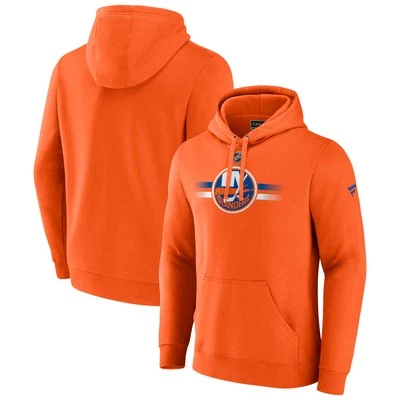 Men's Fanatics Orange New York Islanders Authentic Pro Secondary Pullover Hoodie - Image 1 of 3