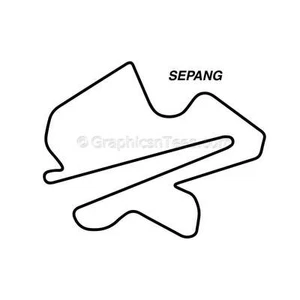 Malaysia Sepang Race Track Sticker F1 GP Circuit Track Decal - Picture 1 of 3