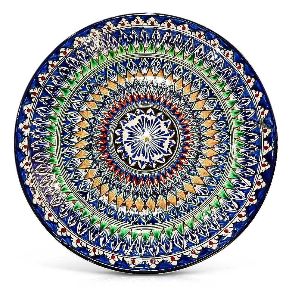 Lagan Risсhtan Keramik Handarbeit Mustermix Ø 42 cm Kazan Лаган Ляган Риштан - Bild 1 von 1
