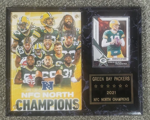 Green Bay Packers 2021 NFC North Division Champions 8" x 10" Plaque Cover
