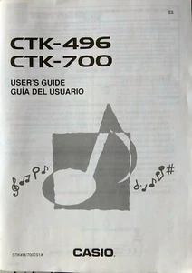 Casio CTK-496 and CTK-700 Electronic Keyboard Original Users Owner's Manual Book - Picture 1 of 3