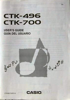 Casio CTK-496 and CTK-700 Electronic Keyboard Original Users Owner's Manual Book - Image 1 of 3