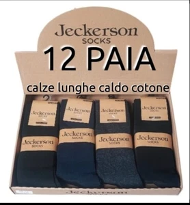Set 12 Calze LungheUomo Jeckerson Caldo Cotone calzini colori assortiti fantasia - Foto 1 di 3