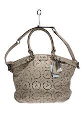COACH Madison Lace Leather Tote Bag Leather CRM a1482-f19627