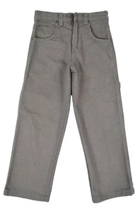 Boy Eagle blue jeans relaxed straight carpenter Gray jeans Solid Denim 8-18 - Picture 1 of 2
