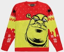 Universal - Shrek Knitted Christmas Jumper Red New Top