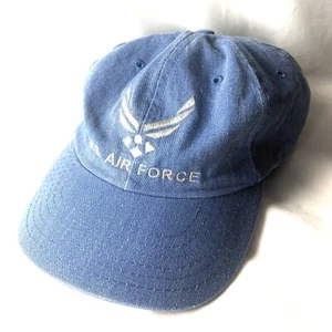 US Air Force Baseballmütze Damen verstellbarer Riemen hinten blau Made in USA Einheitsgröße - Bild 1 von 6