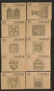 Canada - Booklet BK92a - Rolland Paper - Complete Set of 10 Different Covers - Picture 1 of 2