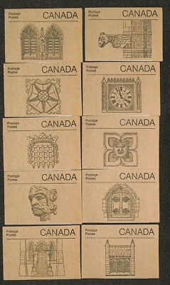 Canada - Booklet BK92a - Rolland Paper - Complete Set of 10 Different Covers - Image 1 of 2