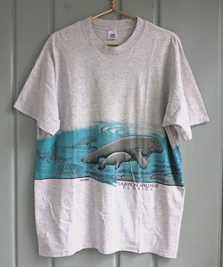 Vintage San Segal T-Shirt Mens XL All Over Print Tarpon Springs Florida Sea 80s - Picture 1 of 8