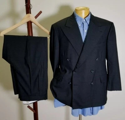 POLO Ralph Lauren Double  Breasted 2pc Charcoal Suit Jacket 41S Pants 36W - Image 1 of 4