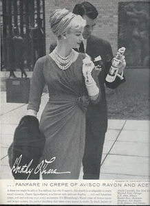 Anuncio de moda de Dorothy O'hara de los años 60 - telas de Avisco - Imagen 1 de 1