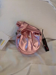 NEW METALLIC PINK ITALIAN LEATHER HANDBAG - Picture 1 of 3