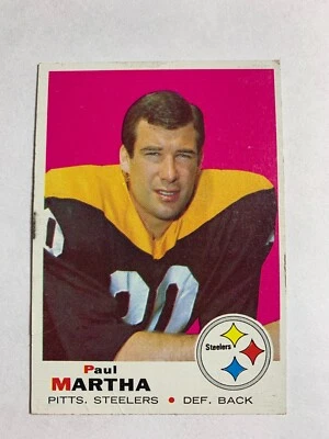 1969 Topps #224 Paul Martha Pittsburgh Steelers - Image 1 of 2