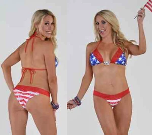 Patriotic bikini,USA Swimsuit,4th Of July Bikini,American Flag Bikini - Picture 1 of 7